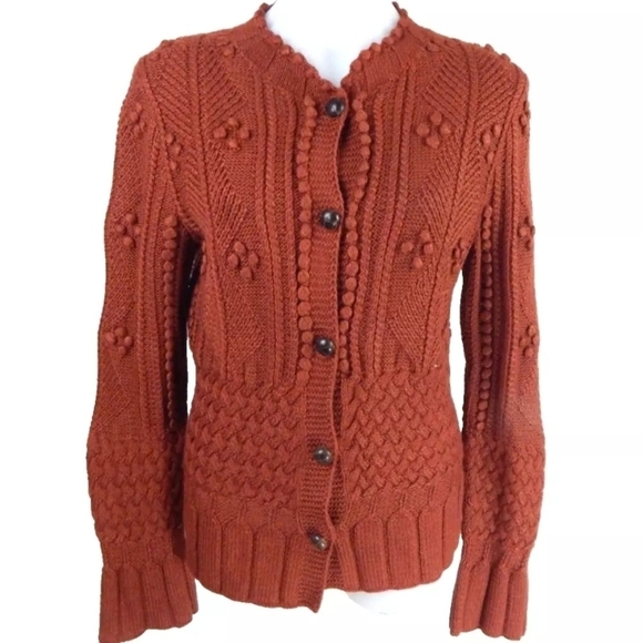 Peruvian Connection Textured Knit Bobble Cardigan - Picture 1 of 3